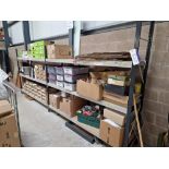 Four Bays of 4 Tier Boltless Steel Racking, Approx. 2.4m x 0.6m x 2.4m Please read the following