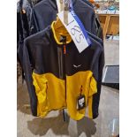 Two Salewa Paganella PL M Jackets, Colour: Gold, Sizes: 46/S, 52/XL Please read the following