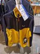 Two Salewa Paganella PL M Jackets, Colour: Gold, Sizes: 46/S, 52/XL Please read the following