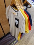 Seven Salewa T-Shirts, Colour: Oatmeal / Gold / Flame / Navy, Sizes: 44/38, 42/36, 46/40, 48/42