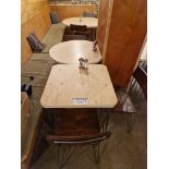 Three Wooden Back Metal Hairpin Leg Chairs (Lot subject to approval from finance company) Please