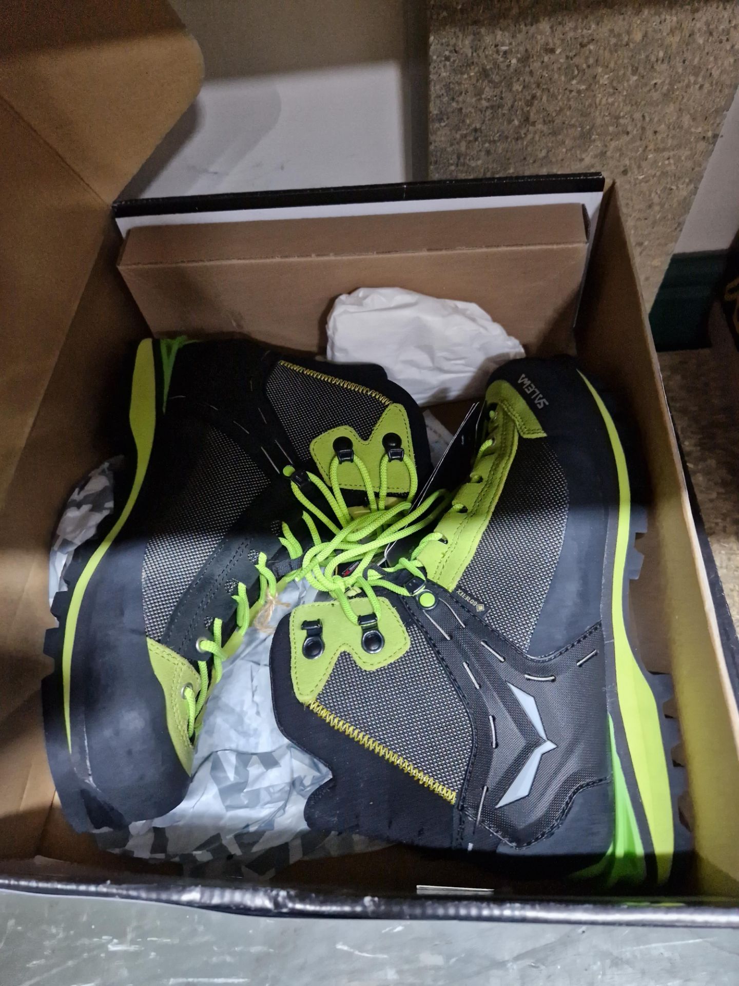 Two Pairs of Salewa MS CROW GTX Boots, Colour: Cactus/Sulphur Spring, Sizes: 7 UK, 12 UK Please read - Image 2 of 2