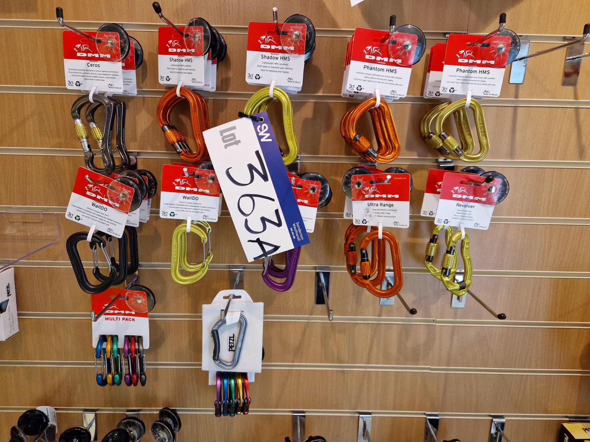 Quantity of Carabiners, including DMM Ceros / Shadow HMS / Phantom HMS / WallDO / Ultra Range /