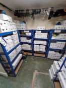 Seven Bays of Boltless Steel Shelving, Approx. 0.7m x 0.3m x 1.5m Please read the following