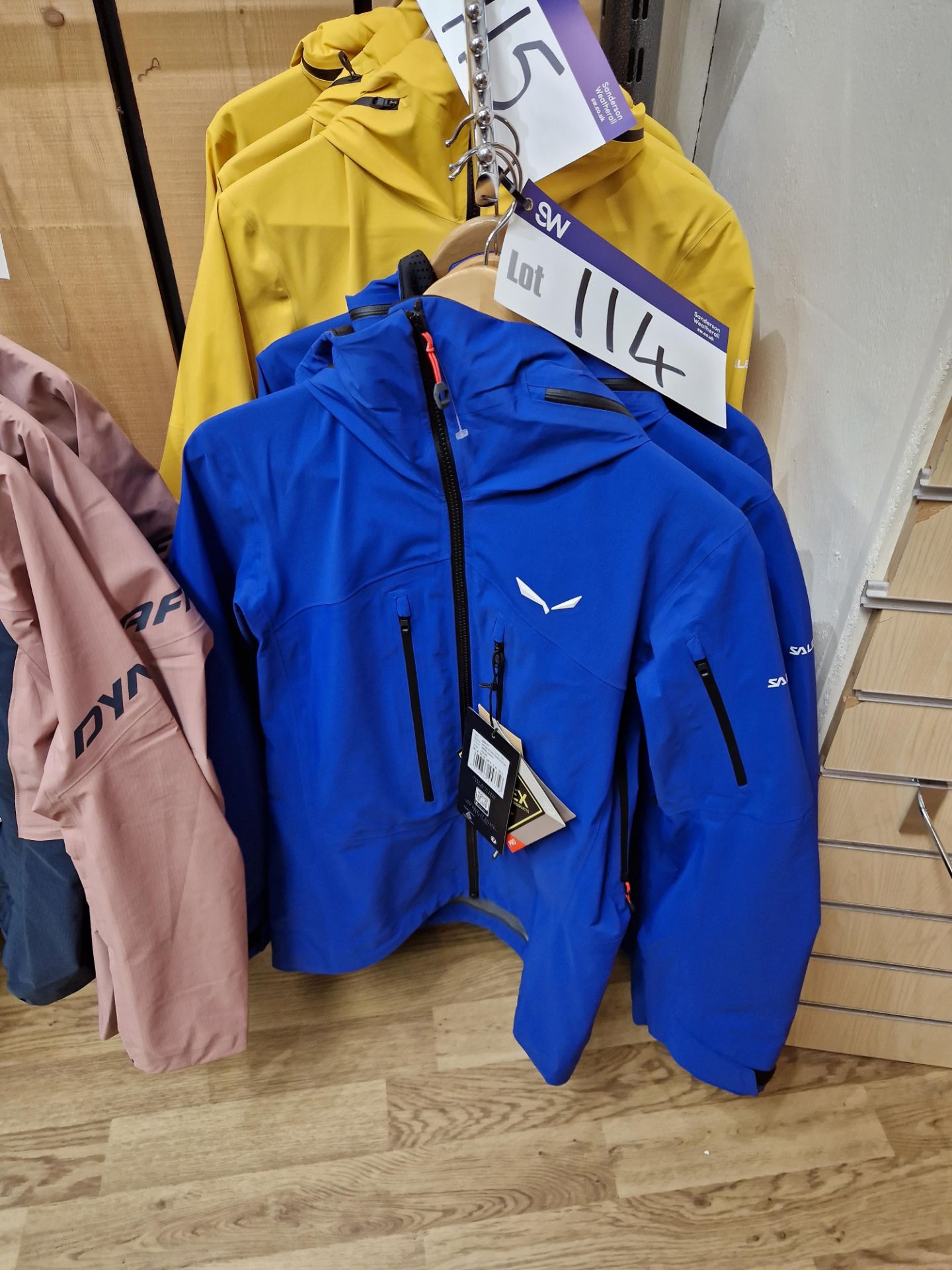 Three Salewa Ortles GTX Pro Stretch Jackets, Colour: Electric Blue, Sizes: 42/36, 46/40, 48/42