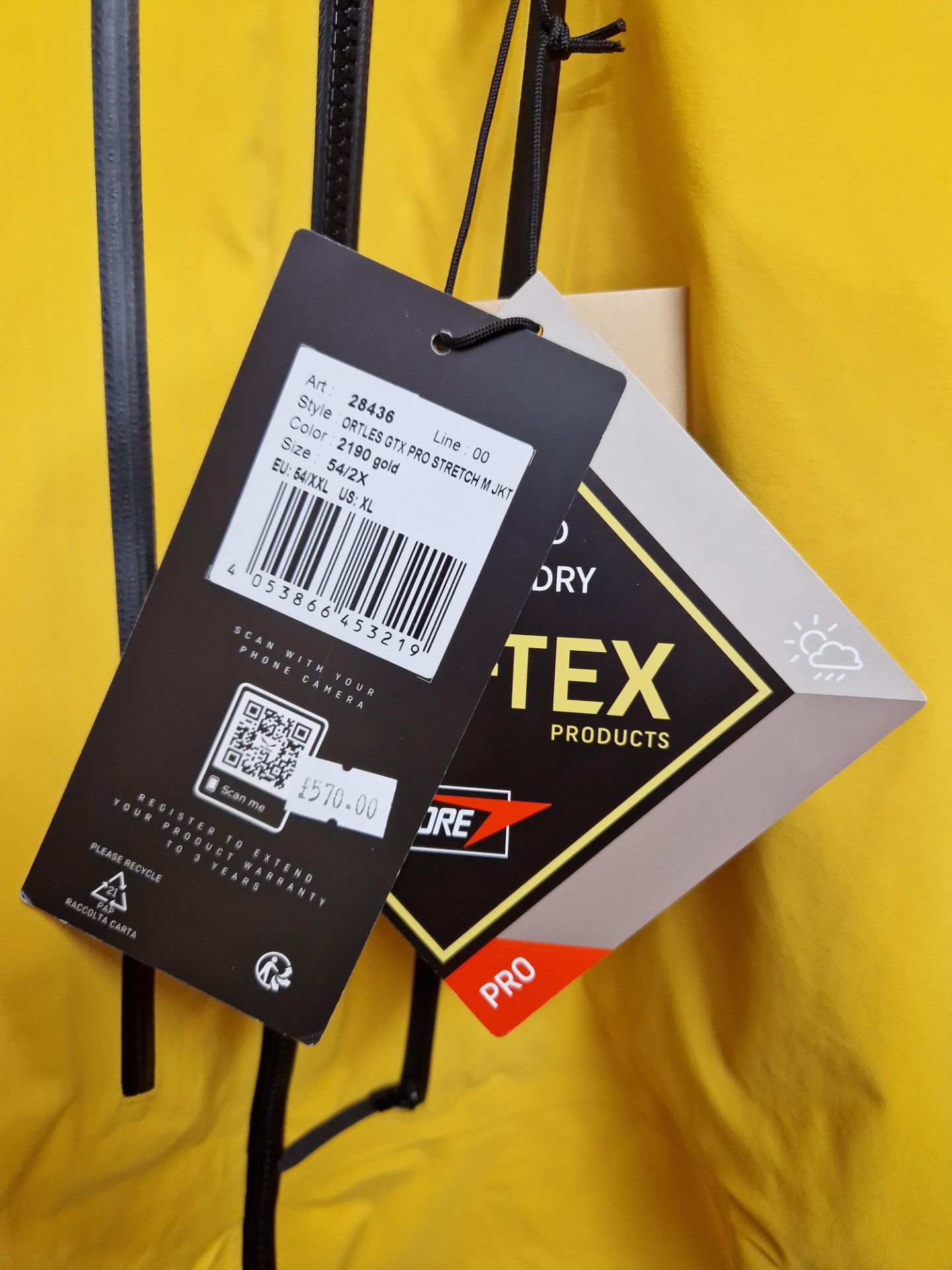 Salewa Ortles GTX Pro Stretch M Jacket, Colour: Gold, Size: 54/XXL Please read the following - Image 2 of 2