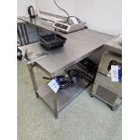 Parry Stainless Steel Preparation Table with Vogue Can Opener (Lot subject to approval from
