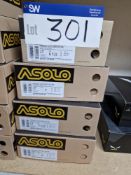 Four Pairs of Asolo Freney EVO MID GV ML Boots, Colour: Graphite/Sea Blue, Sizes: 8 UK, 7.5 UK, 7