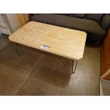 Metal Leg Wooden Top Coffee Table Please read the following important notes:- ***Overseas buyers -