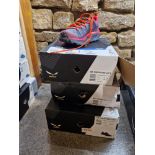 Three Pairs of Salewa WS Dropline GTX Trainers, Colour: Ombre Blue/Virtual Pink, Size: 5 UK, 12 UK