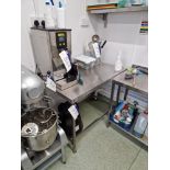 Two Parry Stainless Steel Preparation Tables and Two 2 Tier Stainless Steel Shelf Units (Lot subject