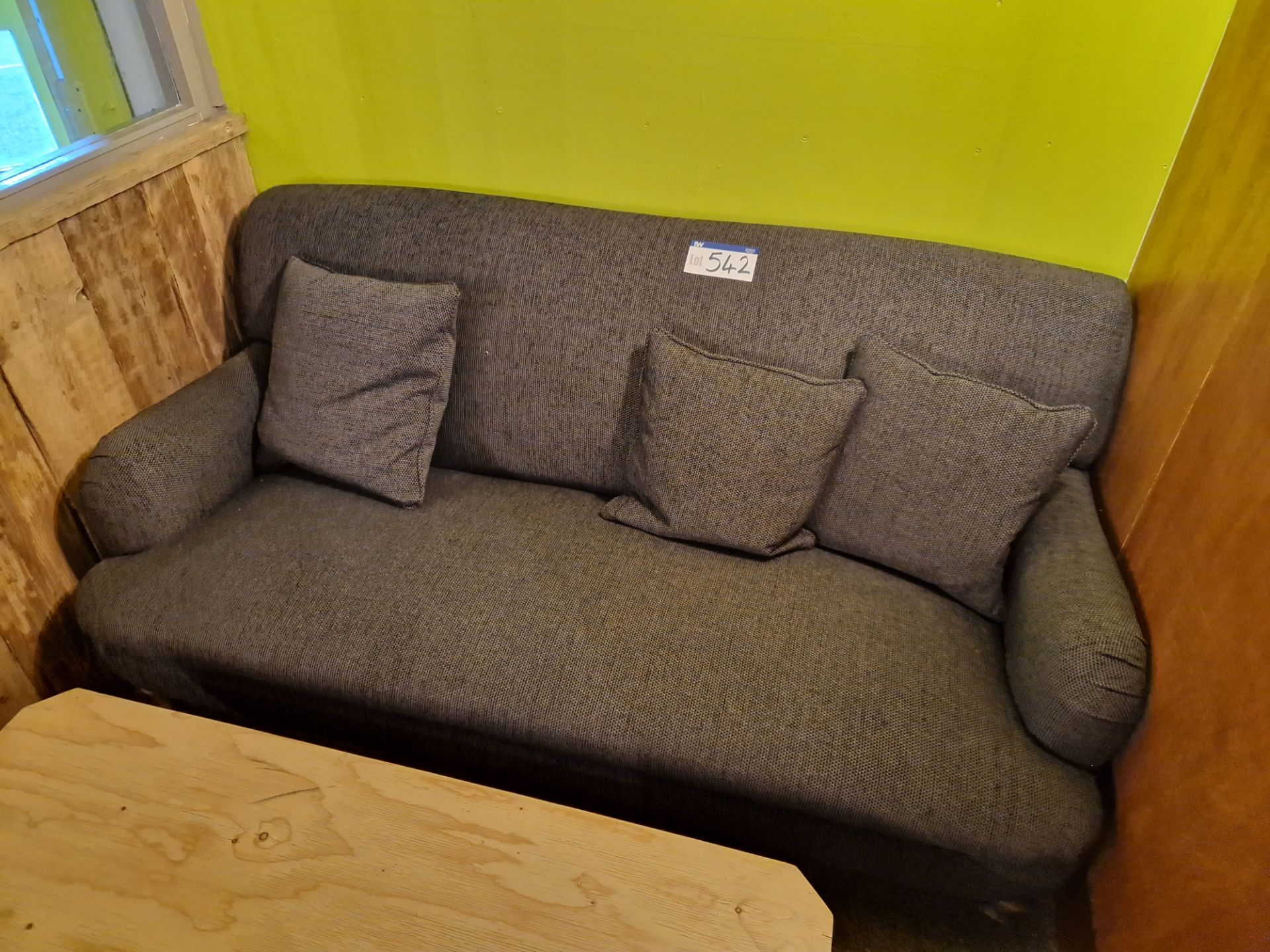 Two Seater Fabric Grey Sofa (Lot subject to approval from finance company) Please read the following