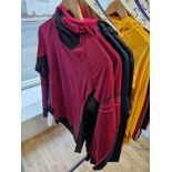 Six Salewa and Dynafit T-Shirts, Colours: Beet Red / Magnet / Feldspar / Silvrette, Sizes: S to M