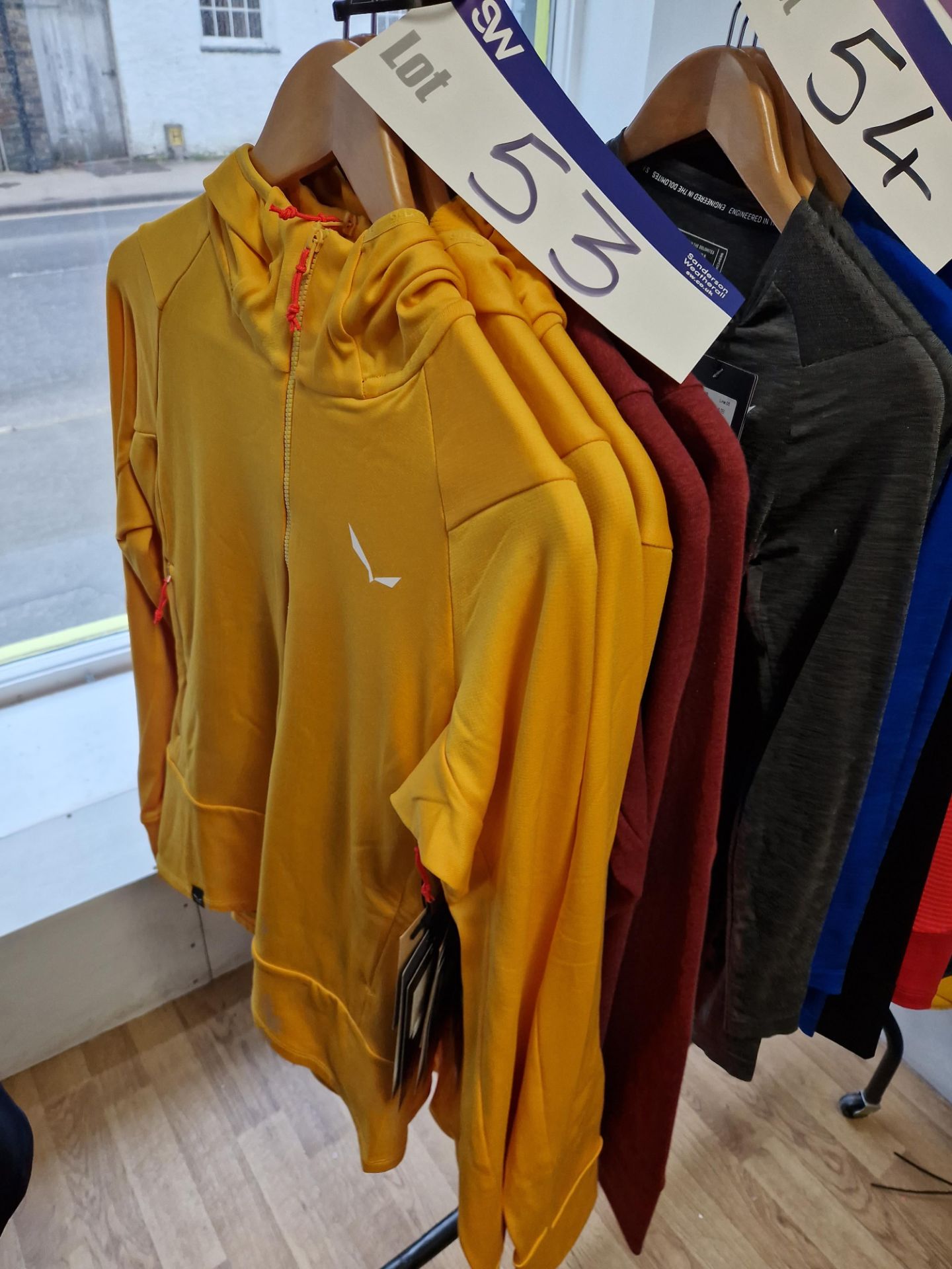 Three Salewa Puez PL W Hooded Jackets, Colour: Gold, Sizes: 44/38 to 48/42 and Two Salewa Lavaredo