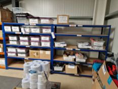 Three Bays of Boltless Steel Shelving, Approx. 1.8m x 0.6m x 1.8m Please read the following