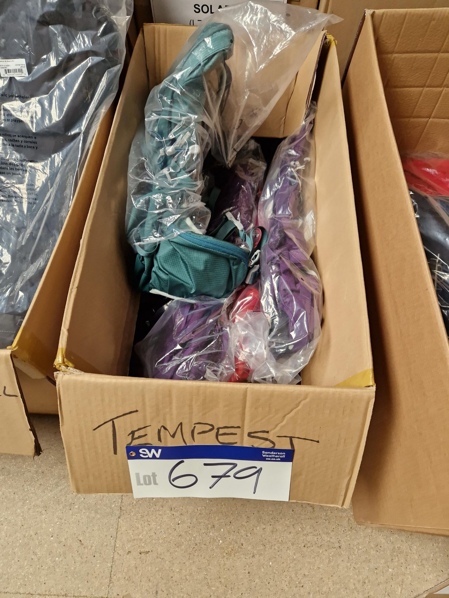 Four Osprey Talon 22 / Tempest 24 Backpacks, Colours: Cosmic Red, Voilac Purple, Jasper Green Please