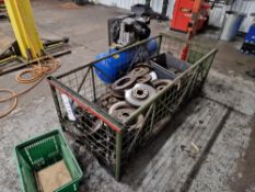 Steel Stillage and Contents, including Scrap Brake Pads Please read the following important