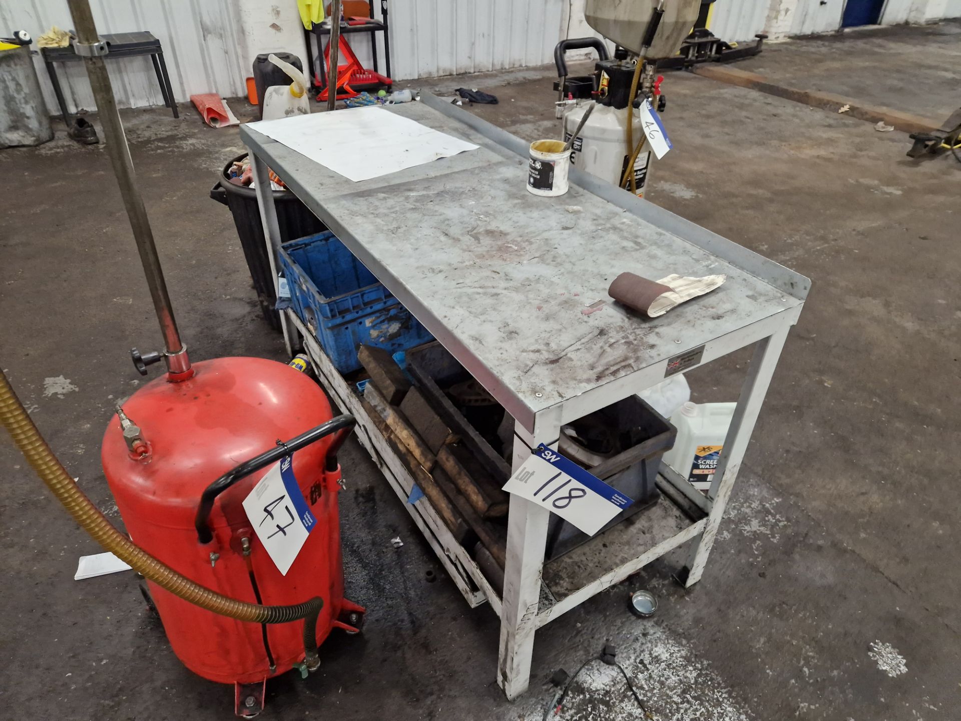 Two Tier Steel Workbench Please read the following important notes:- ***Overseas buyers - All lots