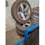 Four Ford 5 Spoke 16" Alloy Wheels with Part Worn Tyres Please read the following important