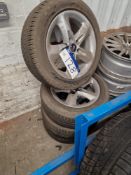Four Ford 5 Spoke 16" Alloy Wheels with Part Worn Tyres Please read the following important