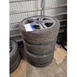 Four 5 Spoke 18" Alloy Wheels with Part Worn Tyres Please read the following important notes:- ***