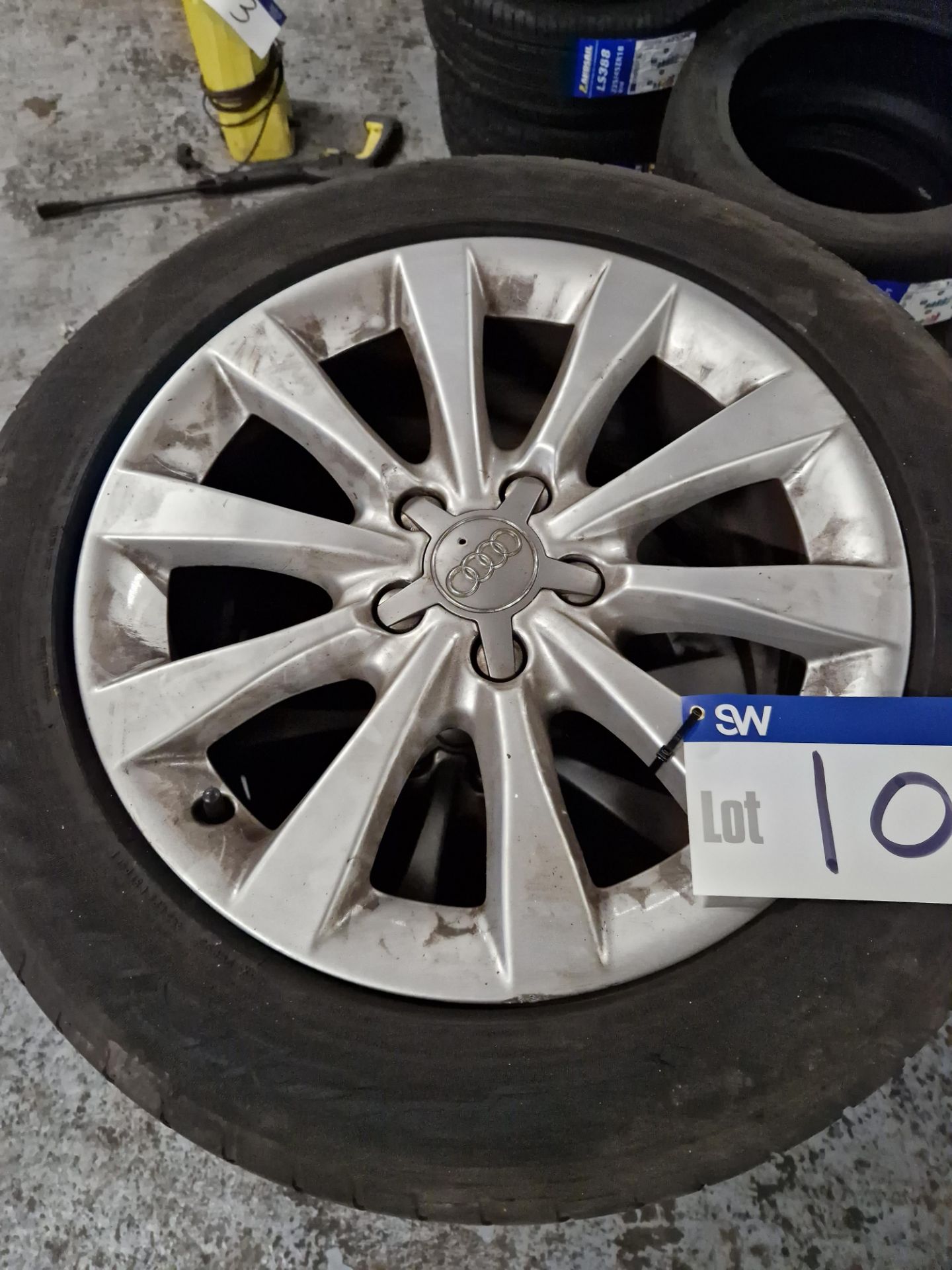 Four 17" Audi 10 Spoke Alloys and Four Dunlop 225/55R17 97Y Tyres Please read the following - Image 2 of 2