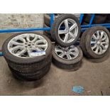 Five Various Alloy Wheels, 17" / 20" / 21" / 22" with Part Worn Tyres Please read the following