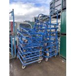 Five Steel Framed Trolleys, each approx. 1.25m x 1m (Contractors take out charge - £10) Please