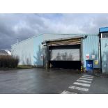 Steel Portal Framed Building, approx. 37m long x wide 22m x 6.2 to eaves, with profiled steel