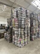 APPROX 50 BALES (2250KG) RECYCLABLE WASTE TEXTILES, Understood to comprimise: One bale x 45kg