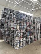 APPROX 213 BALES (9585KG) RECYCLABLE WASTE TEXTILES, understood to comprise: Six bales x 45kg
