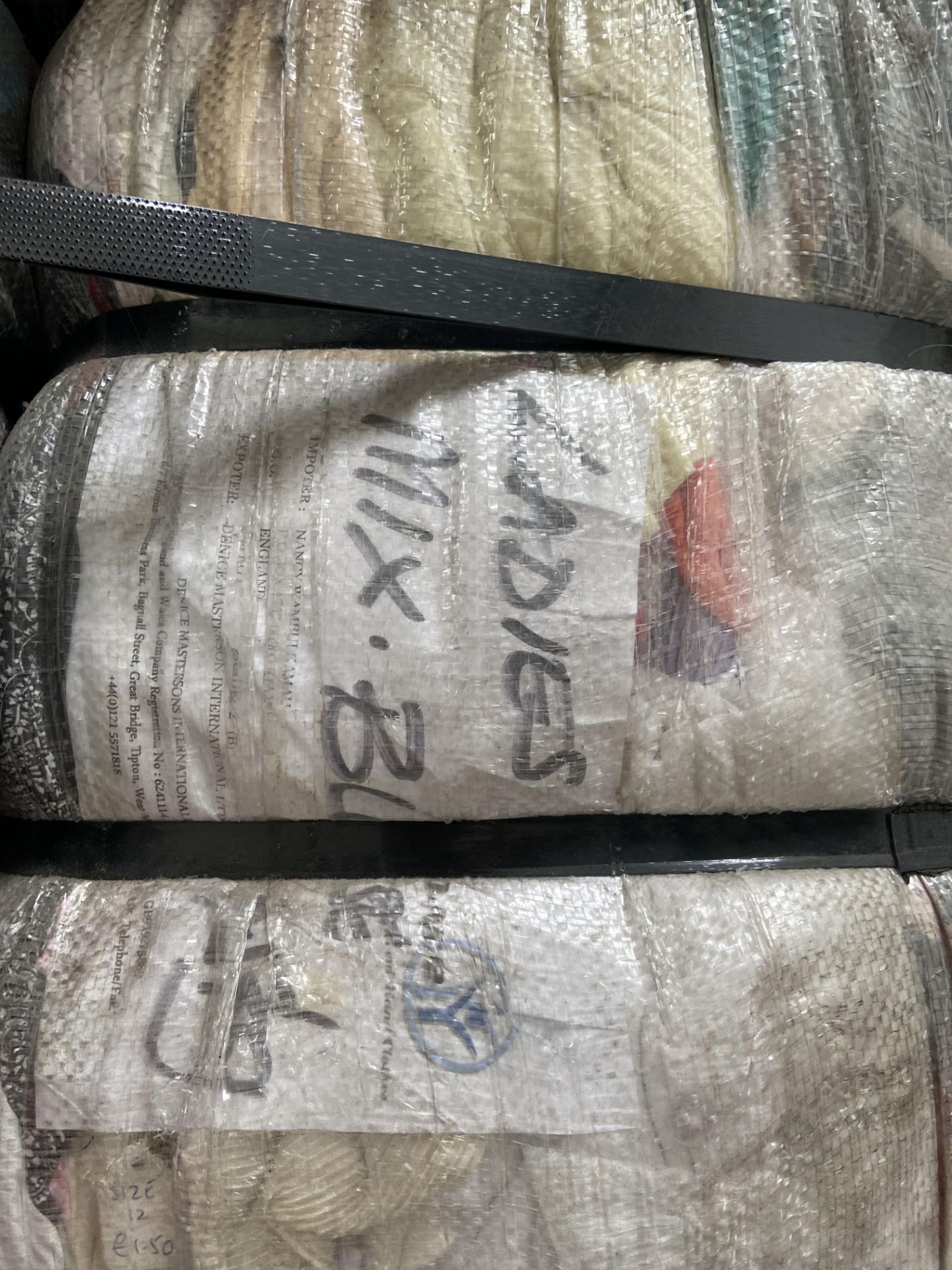 APPROX 217 BALES (9765KG) RECYCLABLE WASTE TEXTILES, understood to comprise: Four bales x 45kg Adult - Image 9 of 9