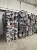 APPROX 200 BALES (9000KG) RECYCLABLE WASTE TEXTILES, Understood to comprise: Three bales x 45kg