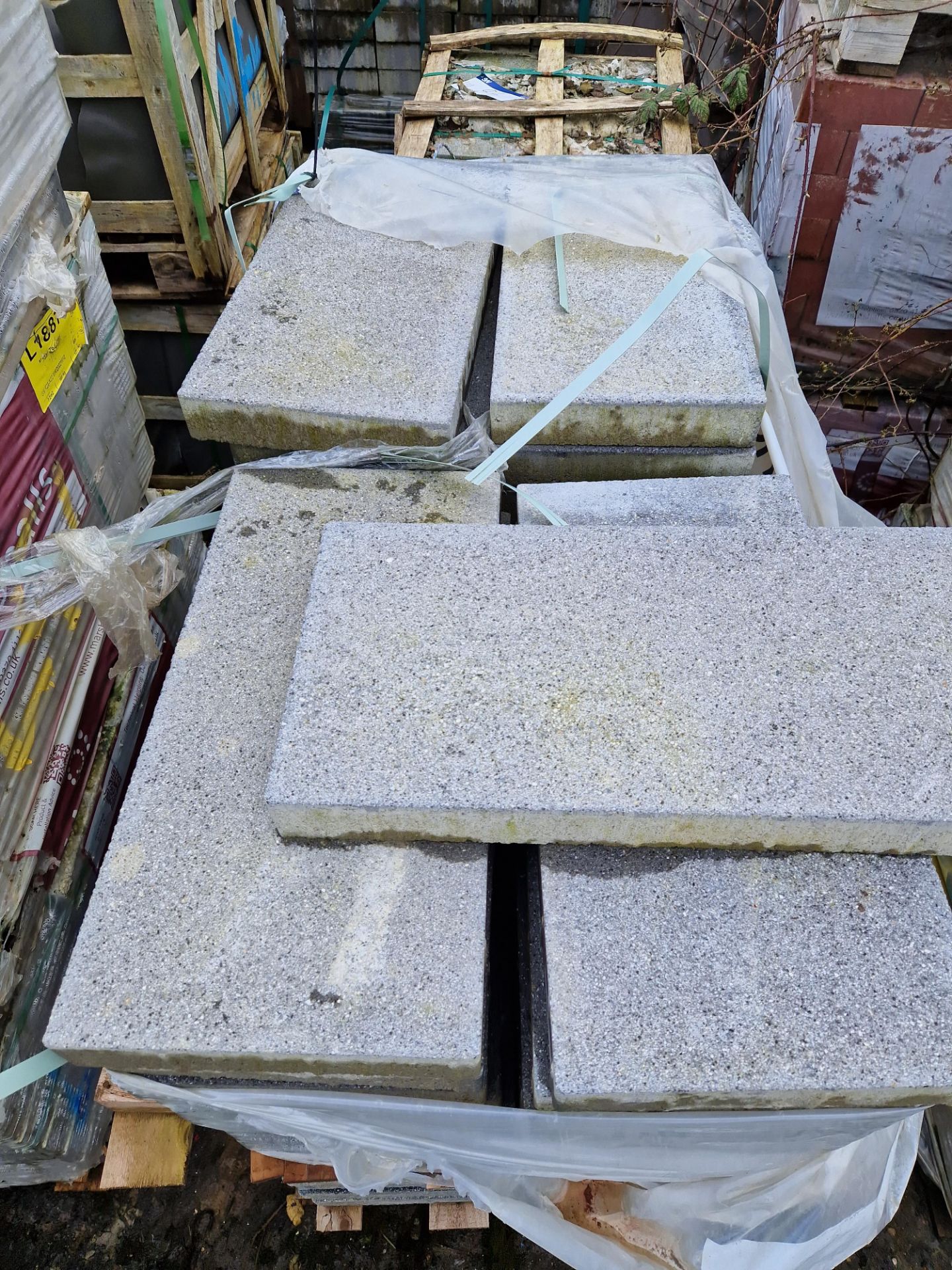 Two Pallets of Paving Slabs, Approx. 600x300x60mm Please read the following important notes:- *** - Image 2 of 2