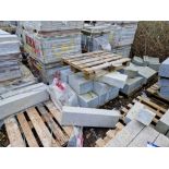 Four Pallets of Various Stone Blocks, Curved Blocks and Angled Blocks Please read the following