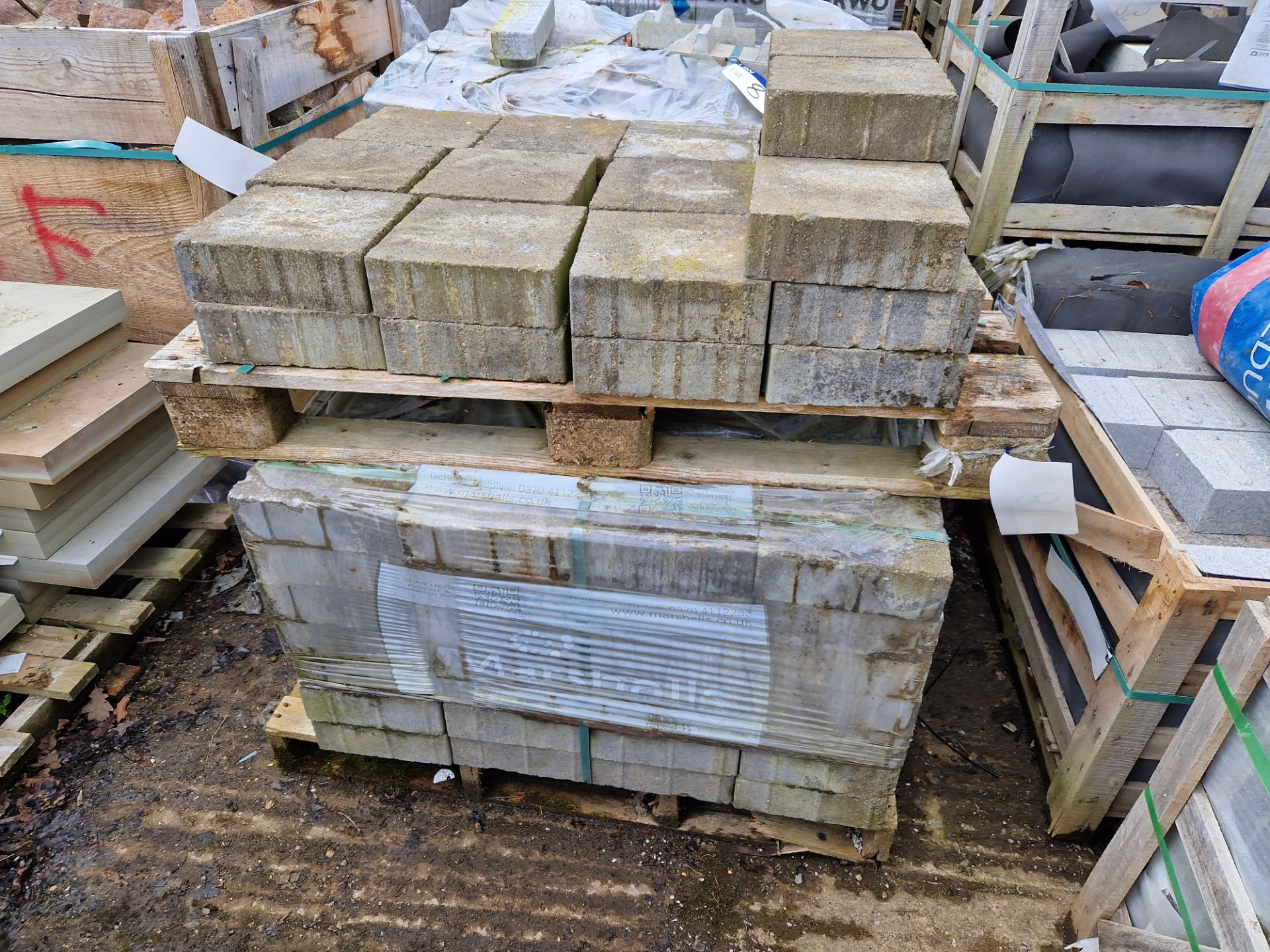 Two Pallets of Stone Blocks, Approx. 240x240x80mm Please read the following important notes:- ***