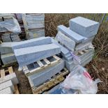 Three Pallets of Various Stone Blocks, Curved Blocks and Angled Blocks Please read the following