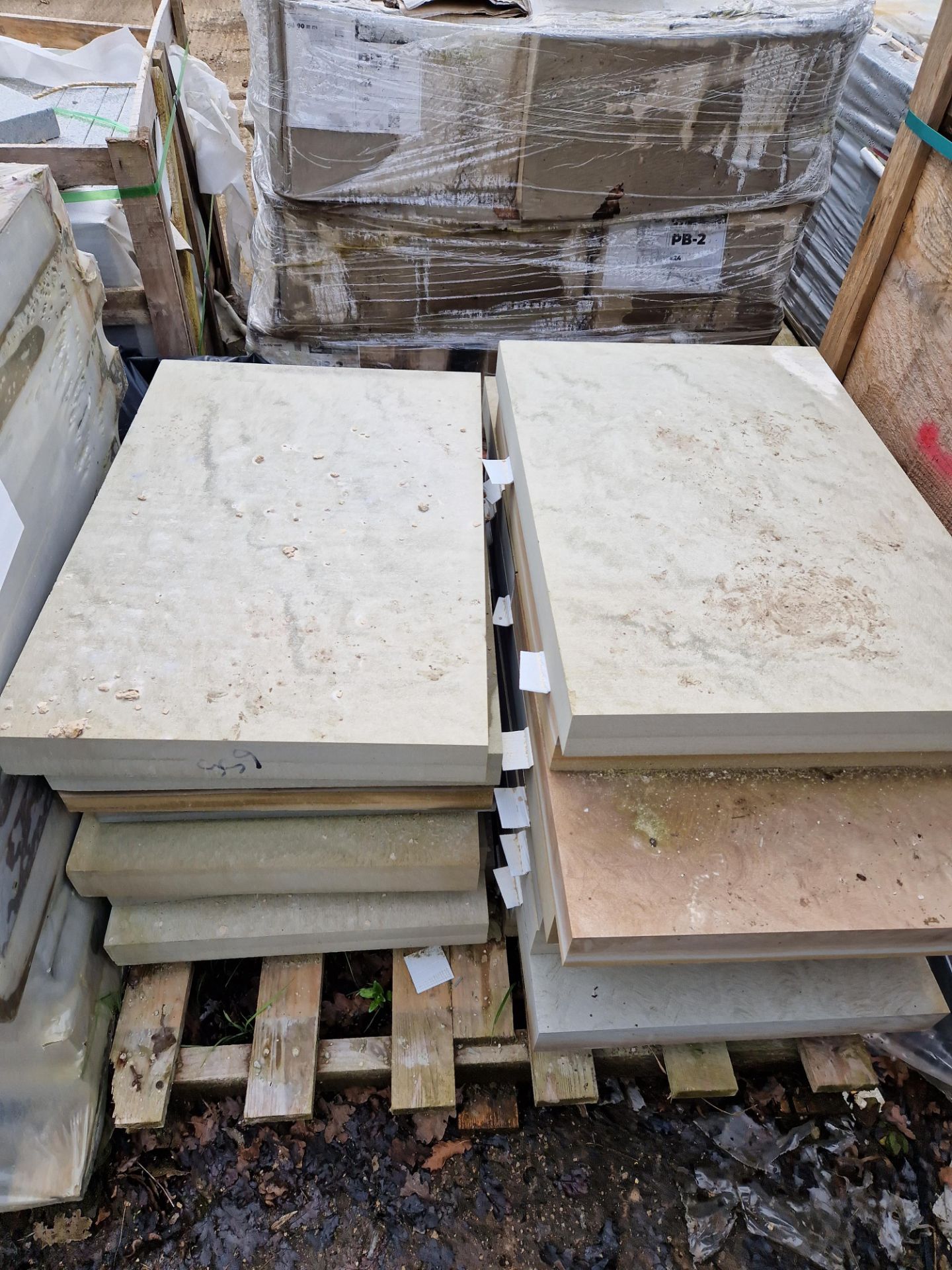 Two Pallets of Paving Slabs, Approx. 660x450x60mm Please read the following important notes:- *** - Image 2 of 3