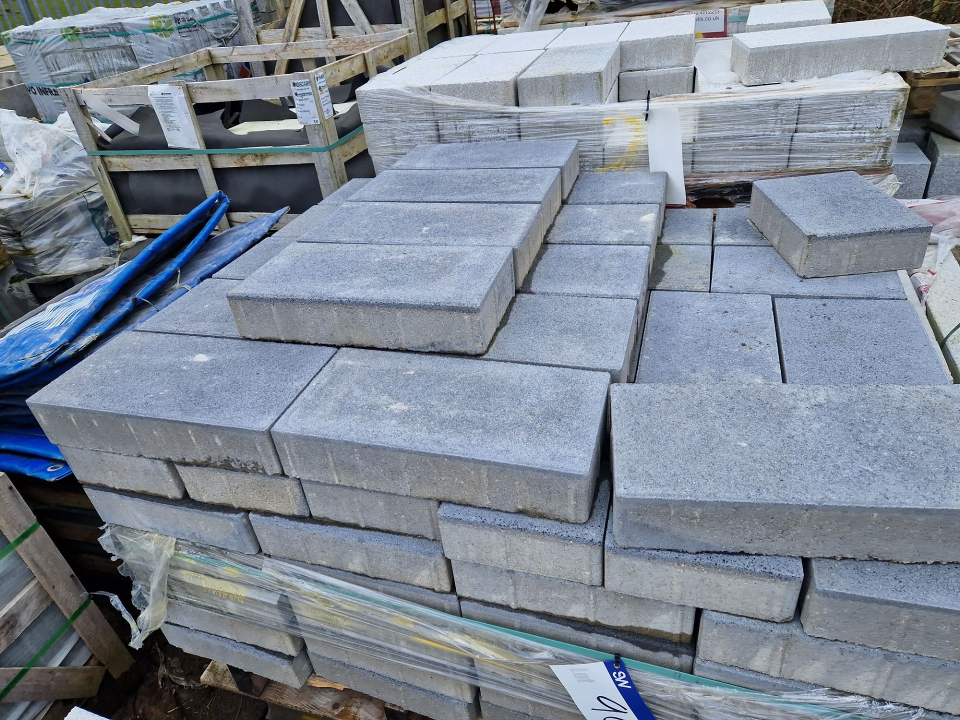 Two Pallets of Paving Slabs, Approx. 300x200x80mm Please read the following important notes:- *** - Image 2 of 2