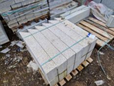 One Pallet of Angled Stone Blocks, Approx. 900x250x140mm Please read the following important notes:-