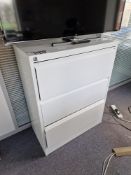 Three Drawer Metal Cabinet Please read the following important notes:- ***Overseas buyers - All lots