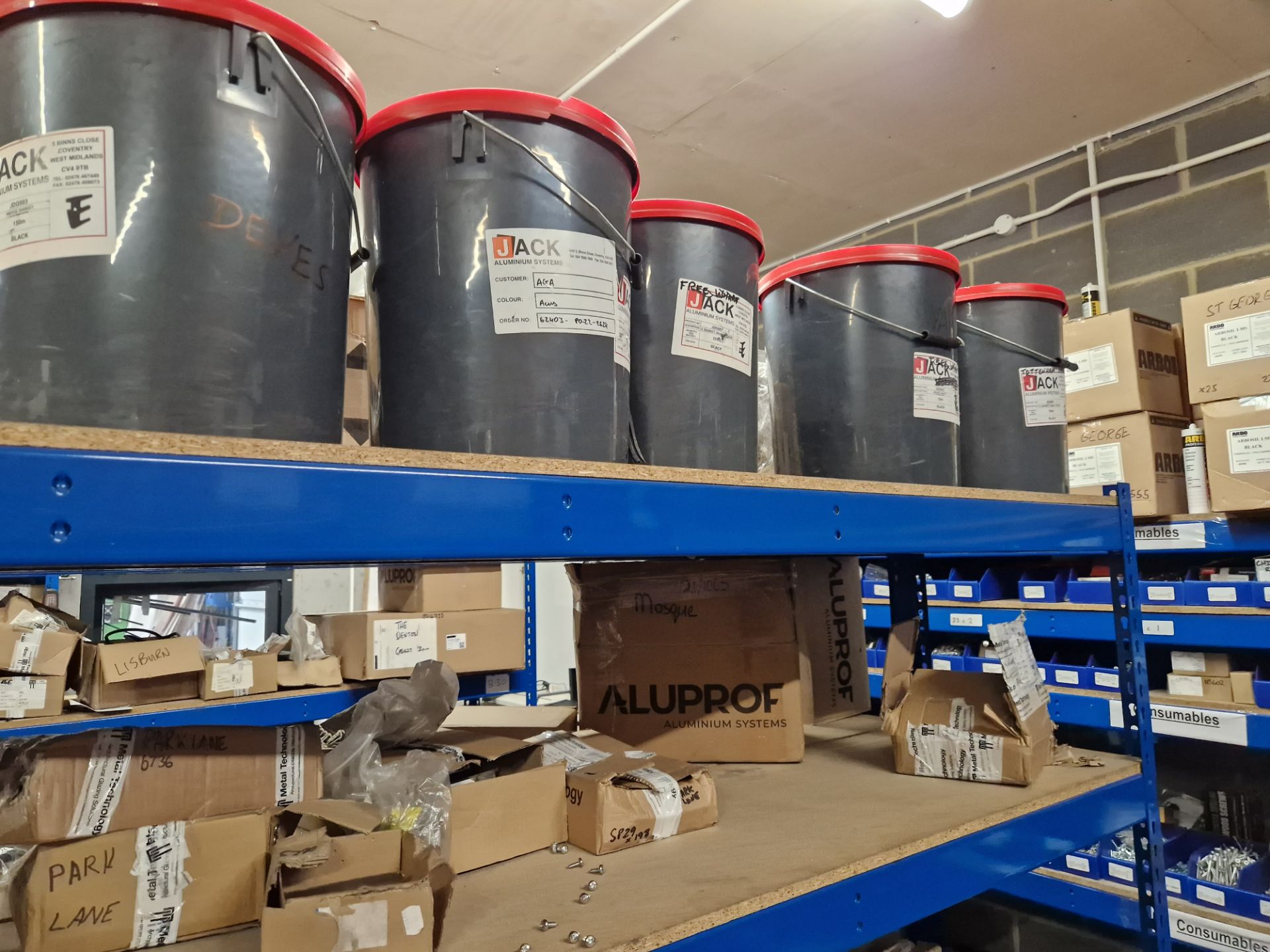 Contents to Four Bays of Shelving, including Rubber Gaskets, Aluminium Profile, End Caps, Screws, - Image 16 of 16