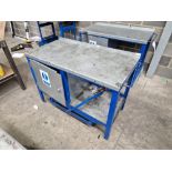 Mobile Steel Framed Workbench, Approx. 1.2m x 0.6m x 0.85m Please read the following important