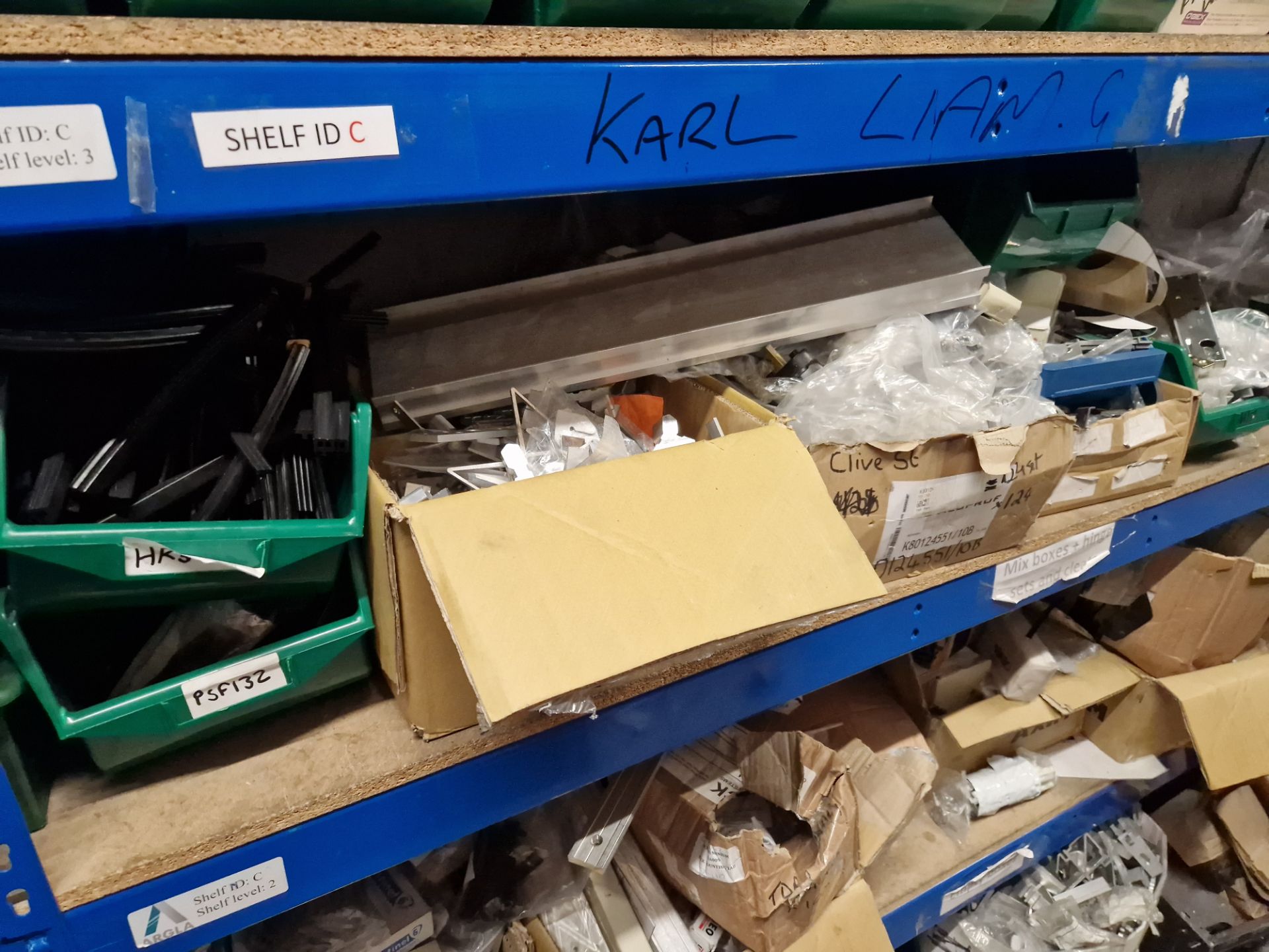 Contents to Two Bays of Shelving, including Rubber Gaskets, Aluminium Profile, End Caps, Screws, - Image 8 of 11