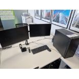 Unbranded Desktop PC, Two Samsung Monitors, Keyboard and Mouse (Hard Drive Wiped) Please read the