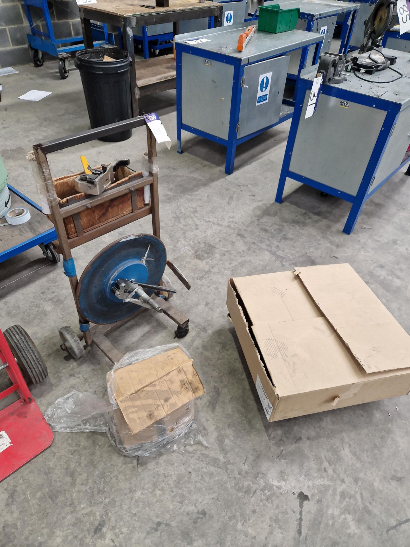 Strap Banding Trolley with Strap Banding Tool, Reel and Clips Please read the following important