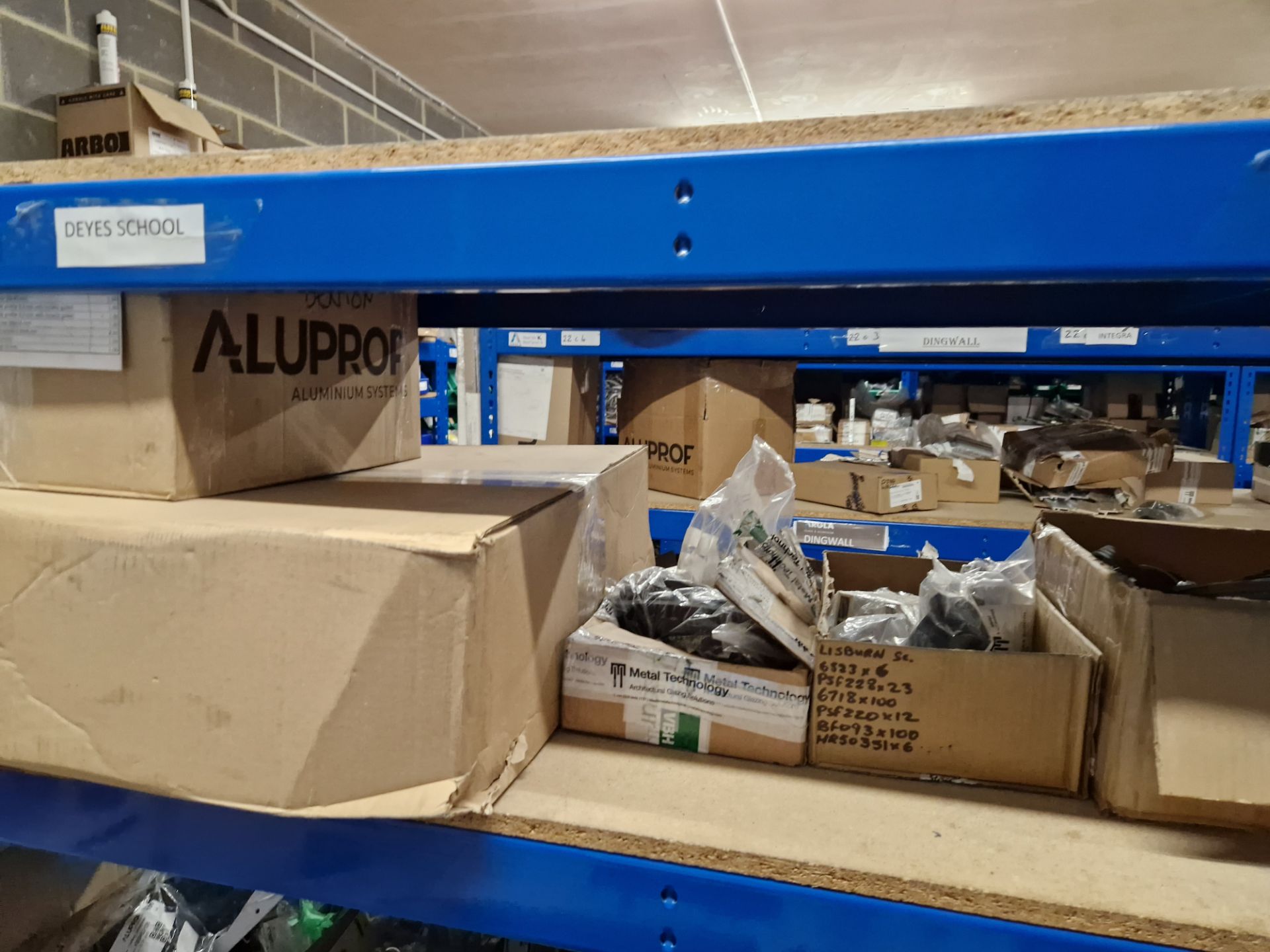 Contents to Two Bays of Shelving, including Rubber Gaskets, Aluminium Profile, End Caps, Screws, - Image 8 of 8