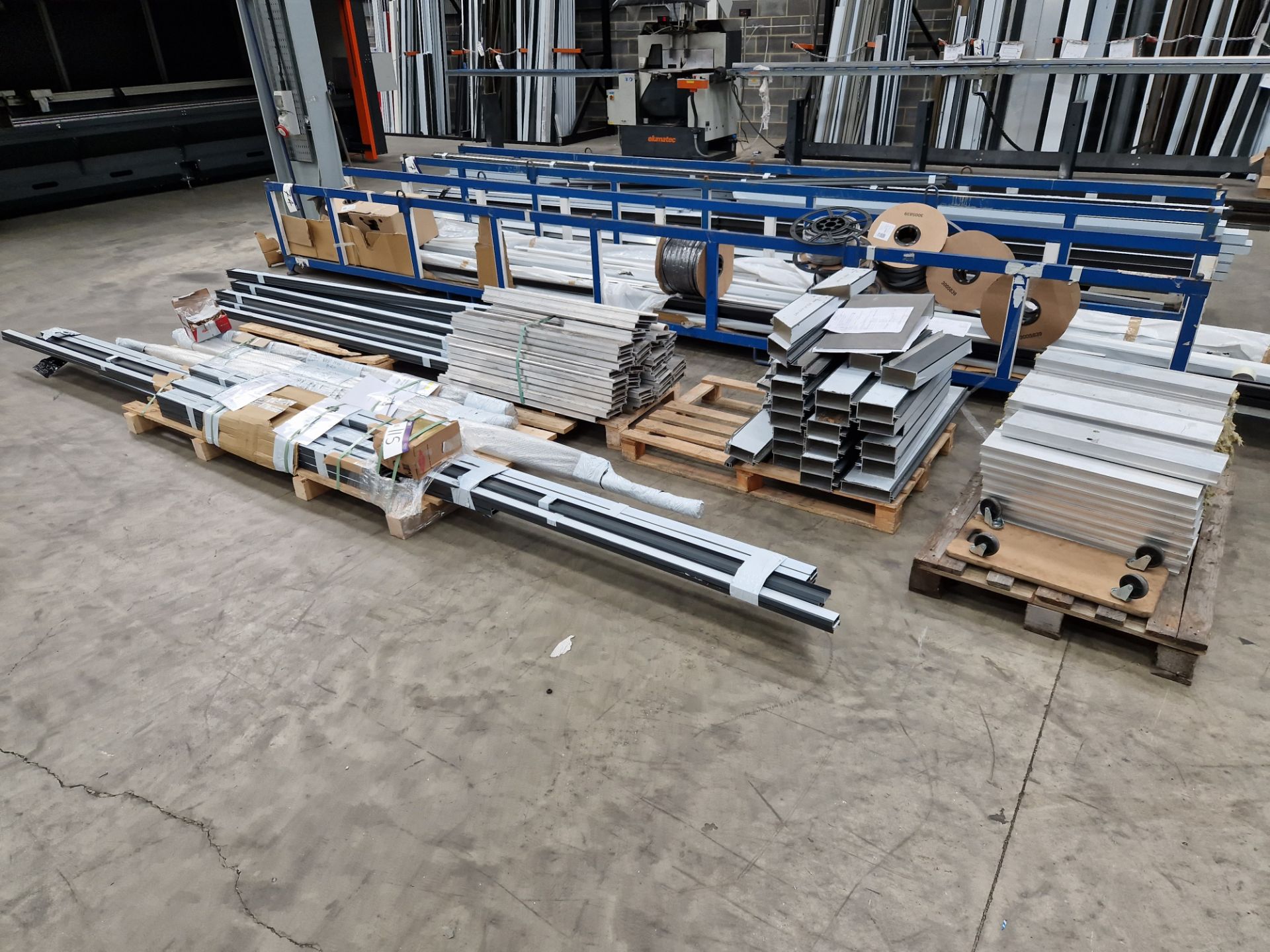Quantity of Various Lengths of Plastic and Aluminium Profile, as set out on five pallets Please read