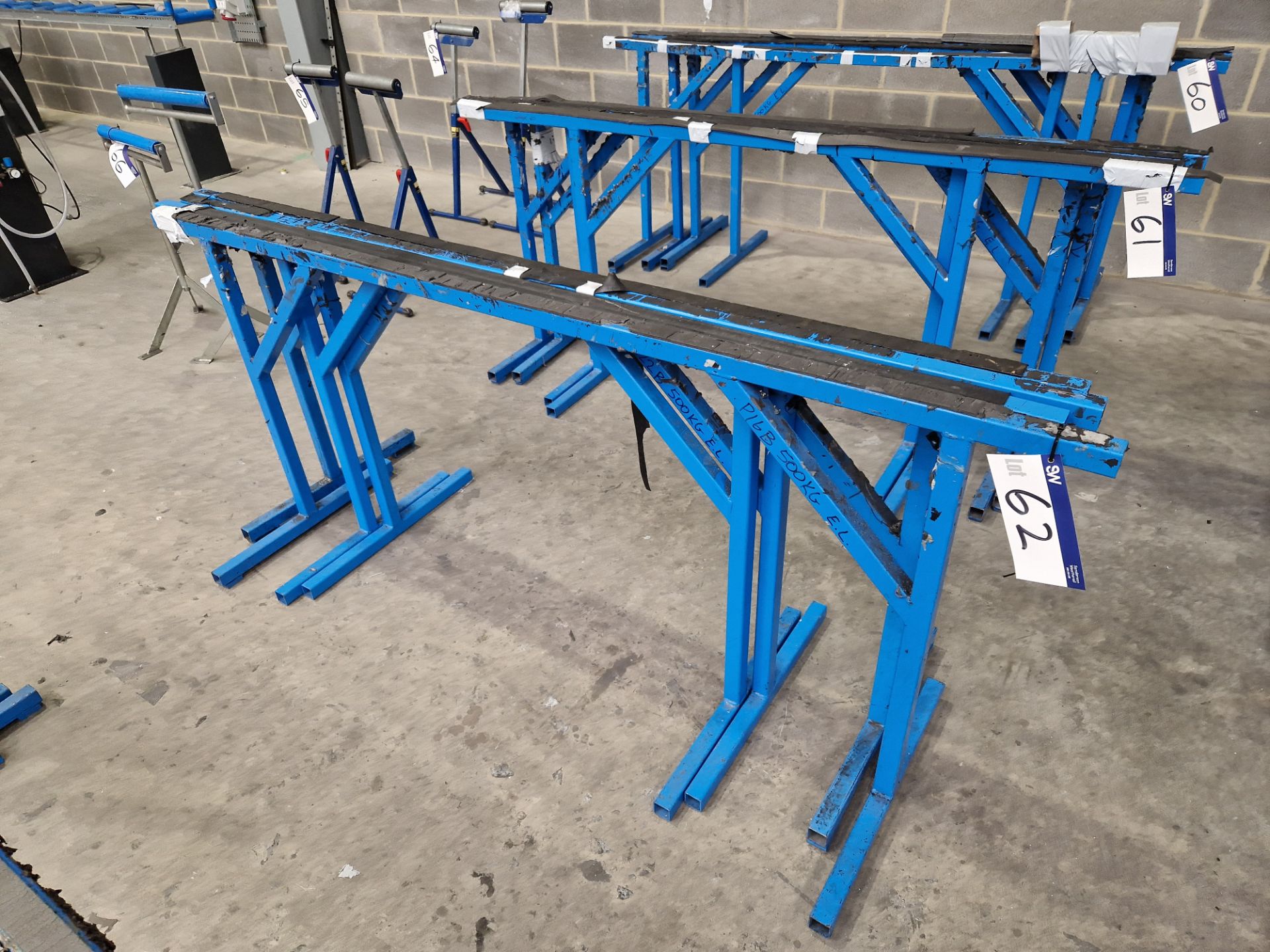 Four Steel Framed Trestles, Approx. 2.2m Long Please read the following important notes:- ***