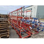 Five Steel Framed Stillages, Approx. 6m x 0.75m Please read the following important notes:- ***